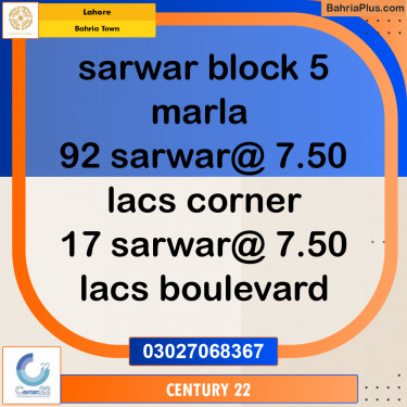 Residential Plot for Sale in Bahria Town, Lahore - (BP-238821)