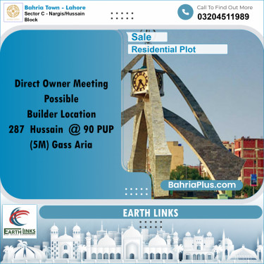 5 Marla Residential Plot for Sale in Sector C - Nargis/Hussain Block -  Bahria Town, Lahore - (BP-238847)