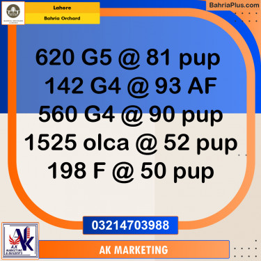 Residential Plot for Sale in Bahria Orchard, Lahore - (BP-238858)