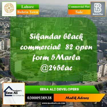 Commercial Plot for Sale in Bahria Town, Lahore - (BP-238863)