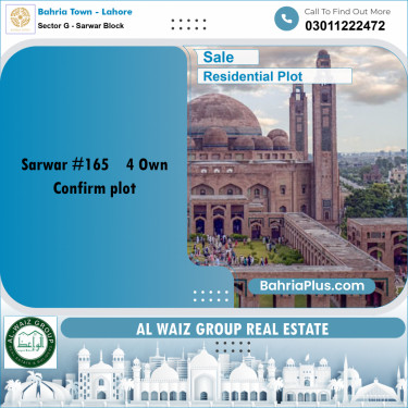 5 Marla Residential Plot for Sale in Sector G - Sarwar Block -  Bahria Town, Lahore - (BP-238918)