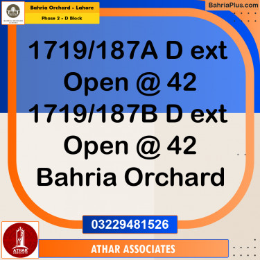 5 Marla Residential Plot for Sale in Phase 2 - D Block -  Bahria Orchard, Lahore - (BP-238973)