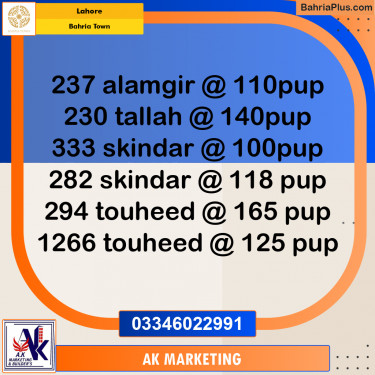 10 Marla Residential Plot for Sale in Bahria Town, Lahore - (BP-239126)