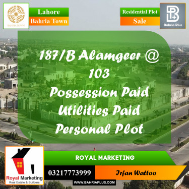 Residential Plot for Sale in Bahria Town, Lahore - (BP-239179)