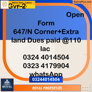 Residential Plot for Sale in Golf Phase 2 -  Bahria Town, Lahore - (BP-239213)