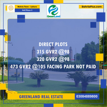 10 Marla Residential Plot for Sale in Golf Phase 2 -  Bahria Town, Lahore - (BP-239279)