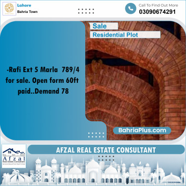 Residential Plot for Sale in Bahria Town, Lahore - (BP-239298)