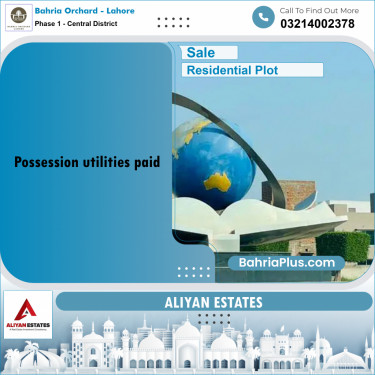 10 Marla Residential Plot for Sale in Phase 1 - Central District -  Bahria Orchard, Lahore - (BP-239363)