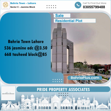 1 Kanal Residential Plot for Sale in Sector C - Jasmine Block -  Bahria Town, Lahore - (BP-239447)