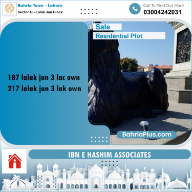 5 Marla Residential Plot for Sale in Sector G - Lalak Jan Block -  Bahria Town, Lahore - (BP-239474)