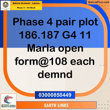 10 Marla Residential Plot for Sale in Phase 4 - G4 Block -  Bahria Orchard, Lahore - (BP-239551)