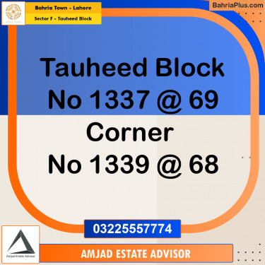 Residential Plot for Sale in Sector F - Tauheed Block -  Bahria Town, Lahore - (BP-239646)