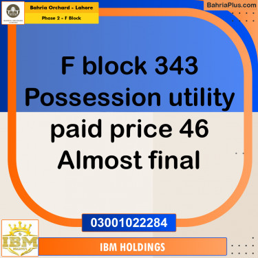 5 Marla Residential Plot for Sale in Phase 2 - F Block -  Bahria Orchard, Lahore - (BP-239745)
