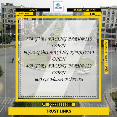 Residential Plot for Sale in Bahria Town, Lahore - (BP-239796)