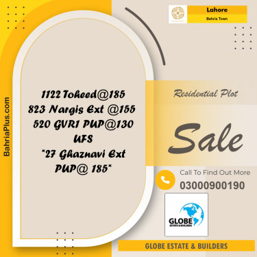 Residential Plot for Sale in Bahria Town, Lahore - (BP-239836)