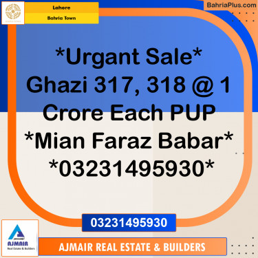 Residential Plot for Sale in Bahria Town, Lahore - (BP-239977)
