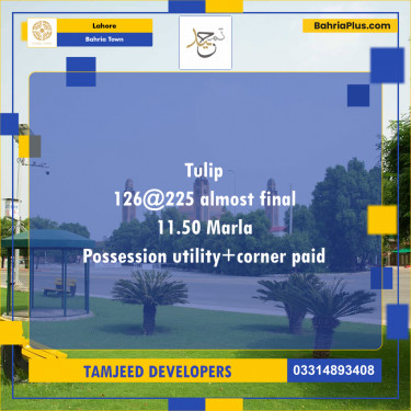 Residential Plot for Sale in Bahria Town, Lahore - (BP-239986)