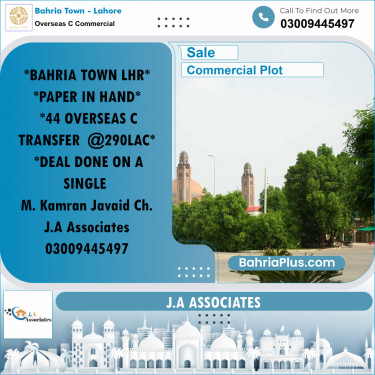 5 Marla Commercial Plot for Sale in Overseas C Commercial -  Bahria Town, Lahore - (BP-240003)