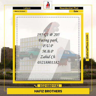 20 Marla Residential Plot for Sale in Bahria Orchard, Lahore - (BP-240027)