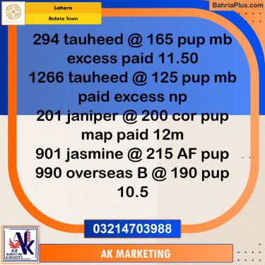 Residential Plot for Sale in Bahria Town, Lahore - (BP-240041)