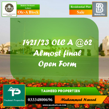 5 Marla Residential Plot for Sale in OLC-A Block -  Bahria Orchard, Lahore - (BP-240071)