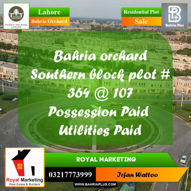 Residential Plot for Sale in Bahria Orchard, Lahore - (BP-240122)