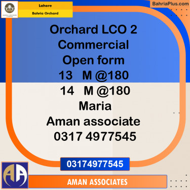 Residential Plot for Sale in Bahria Orchard, Lahore - (BP-240125)