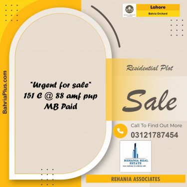 Residential Plot for Sale in Bahria Orchard, Lahore - (BP-240130)
