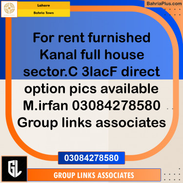 Residential House for Rent in Bahria Town, Lahore - (BP-240267)