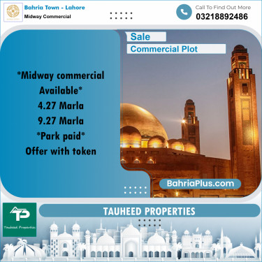 4.27 Marla Commercial Plot for Sale in Midway Commercial -  Bahria Town, Lahore - (BP-240412)