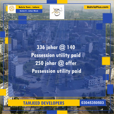 10 Marla Residential Plot for Sale in Sector E - Johar Block -  Bahria Town, Lahore - (BP-240421)