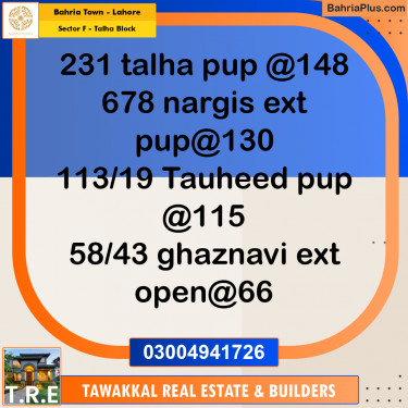 10 Marla Residential Plot for Sale in Sector F - Talha Block -  Bahria Town, Lahore - (BP-240455)