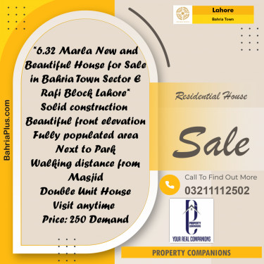 Residential House for Sale in Bahria Town, Lahore - (BP-240460)