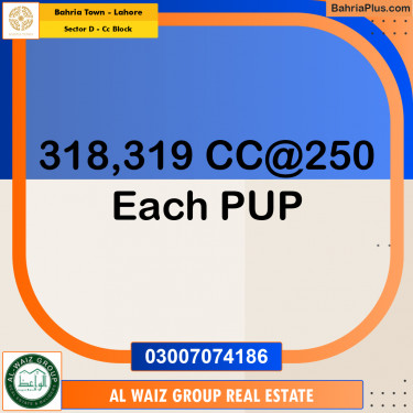 10 Marla Residential Plot for Sale in Sector D - CC Block -  Bahria Town, Lahore - (BP-240470)