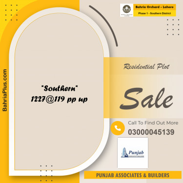 10 Marla Residential Plot for Sale in Phase 1 - Southern District -  Bahria Orchard, Lahore - (BP-240562)