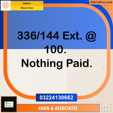 Residential Plot for Sale in Bahria Town, Lahore - (BP-240568)