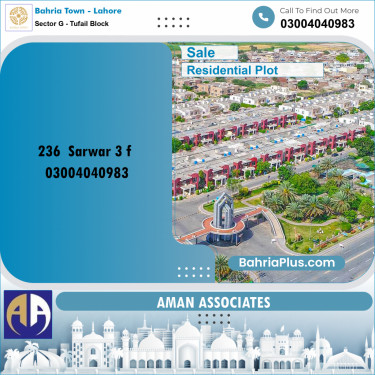 Residential Plot for Sale in Sector G - Tufail Block -  Bahria Town, Lahore - (BP-240587)