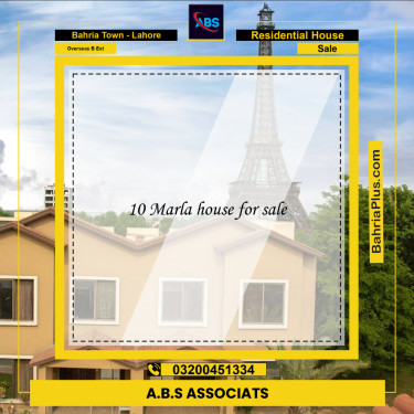 10 Marla Residential House for Sale in Overseas B Ext -  Bahria Town, Lahore - (BP-240636)