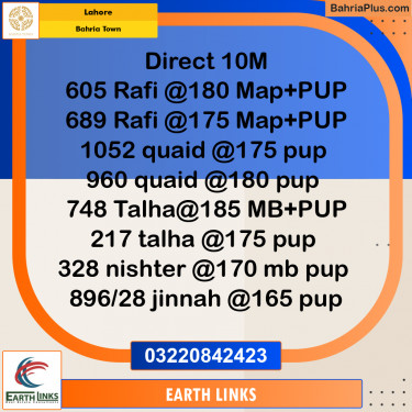 Residential Plot for Sale in Bahria Town, Lahore - (BP-240857)