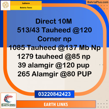 Residential Plot for Sale in Bahria Town, Lahore - (BP-240951)