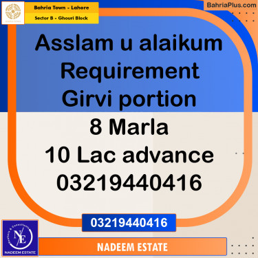 Residential House for Rent in Sector B - Ghouri Block -  Bahria Town, Lahore - (BP-241078)