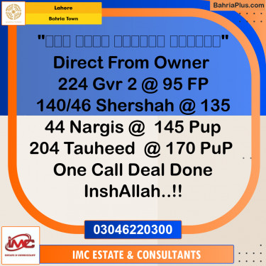 Residential Plot for Sale in Bahria Town, Lahore - (BP-241239)