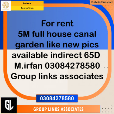 Residential House for Rent in Bahria Town, Lahore - (BP-241271)