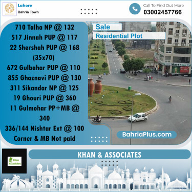 Residential Plot for Sale in Bahria Town, Lahore - (BP-241282)