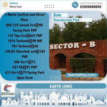 Residential Plot for Sale in Bahria Town, Lahore - (BP-241317)