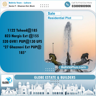 Residential Plot for Sale in Sector F - Ghaznavi Ext. Block -  Bahria Town, Lahore - (BP-241322)
