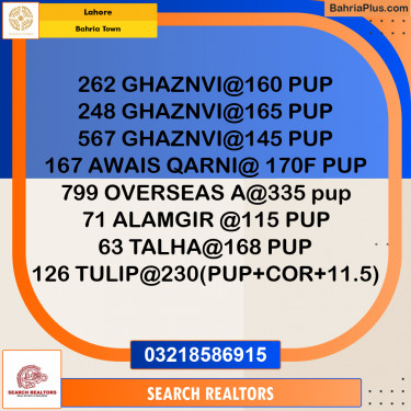 Residential Plot for Sale in Bahria Town, Lahore - (BP-241408)