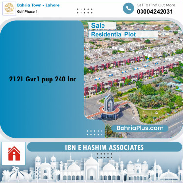 1 Kanal Residential Plot for Sale in Golf Phase 1 -  Bahria Town, Lahore - (BP-241504)