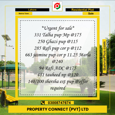 Residential Plot for Sale in Bahria Town, Lahore - (BP-241613)