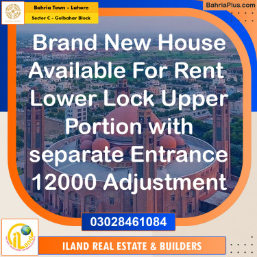 10 Marla Residential House for Rent in Sector C - Gulbahar Block -  Bahria Town, Lahore - (BP-241641)